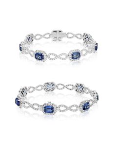 Emerald Cut Sapphire Bracelet