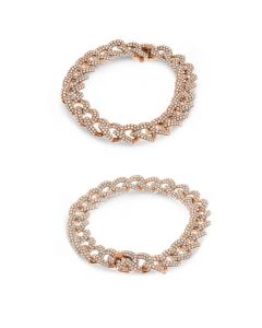 Rose Gold Diamond Chain Link Bracelet