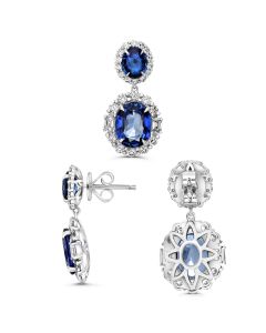 Oval Sapphire Earring
