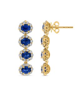 Oval Sapphire Earring