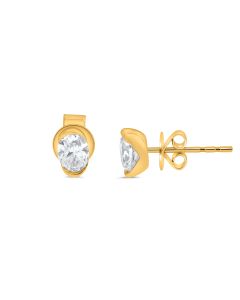 Oval Diamond Earring