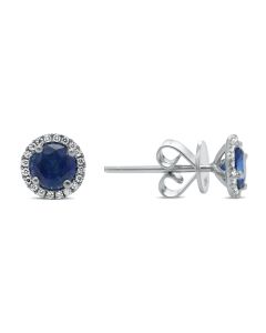 Round Sapphire Earring