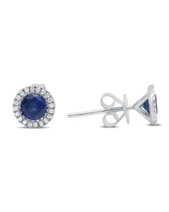 Round Ruby Earring