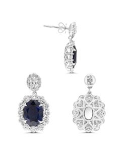 Oval Sapphire Earring