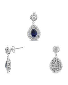 Pear Shape Sapphire Earring