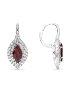 Marquise Ruby Earring