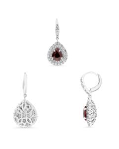 Pear Shape Ruby Earring