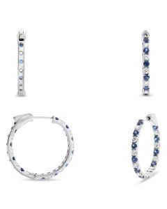 Round Sapphire Earring