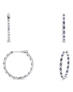 Round Sapphire Earring