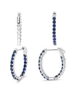Round Sapphire Earring