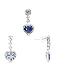 Heart Shape Sapphire Earring