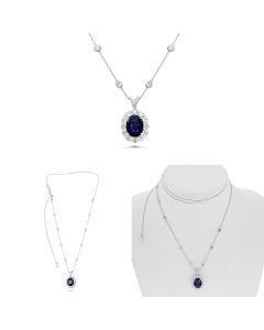 Oval Sapphire Necklace
