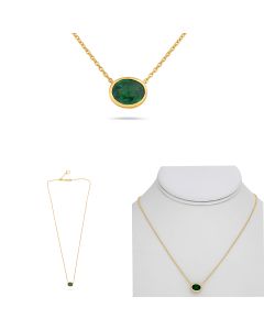 Oval Tsavorite Necklace