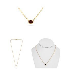Oval Ruby Necklace