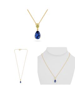 Pear Shape Sapphire Necklace