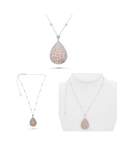 Mixed Shape Pink Diamond Necklace