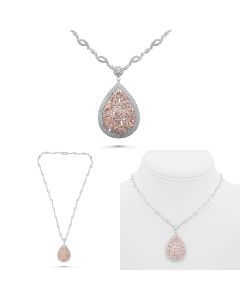 Mixed Shape Pink Diamond Necklace