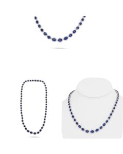 Oval Sapphire Necklace