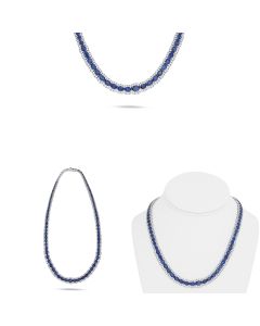 Oval Sapphire Necklace