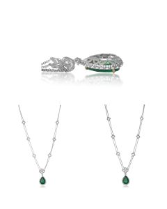 Pear Shape Emerald Necklace