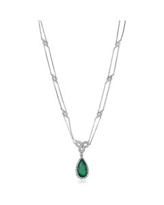 Pear Shape Emerald Necklace