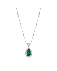 Pear Shape Emerald Necklace