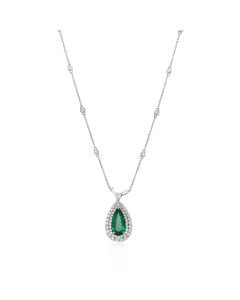 Pear Shape Diamond Necklace