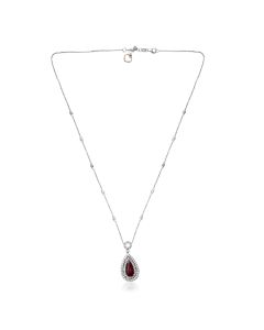 Pear Shape Ruby Necklace