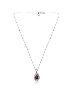 Pear Shape Ruby Necklace