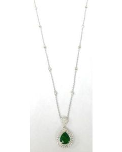 Pear Shape Emerald Necklace