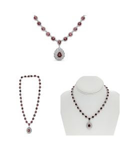 Ruby and Diamond Accent Necklace