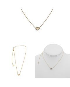 Pave Diamond Halo Semi Mount Necklace