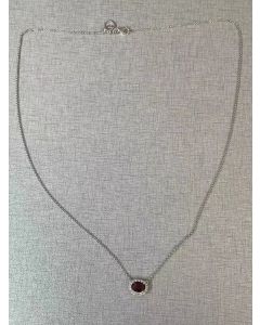 Oval Ruby Necklace