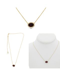 Oval Ruby Necklace