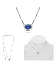 Oval Sapphire Necklace