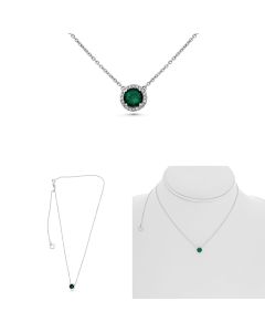 Round Emerald Necklace