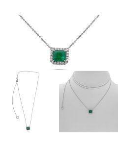 Radiant Emerald Necklace
