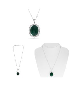 Oval Emerald Necklace
