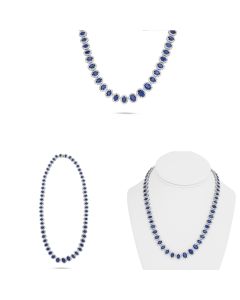 Oval Sapphire Necklace