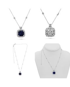 Radiant Sapphire Necklace