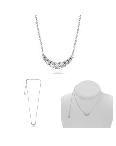 Graduated Diamond Necklace in White Gold