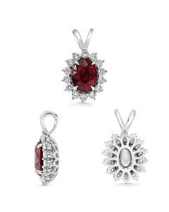Oval Ruby Pendant