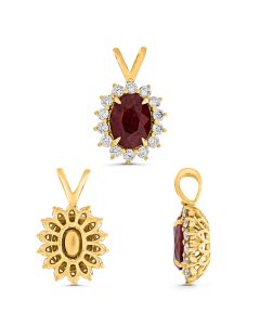 Oval Ruby Pendant