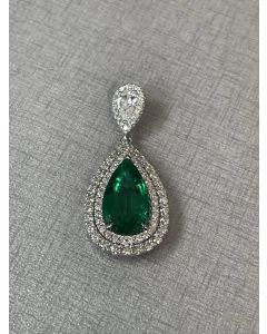 Pear Shape Emerald Pendant
