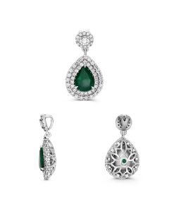Pear Shape Emerald Pendant
