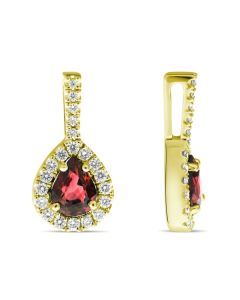 Ruby and Diamond Pendant in White Gold