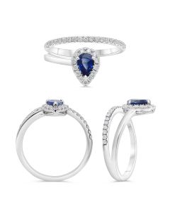 Pear Shape Sapphire Ring