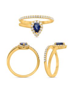 Pear Shape Sapphire Ring