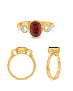 Oval Purple Sapphire Ring