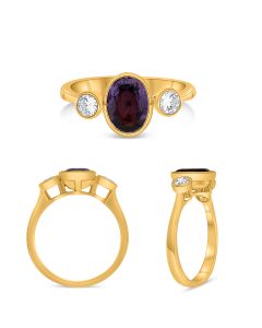 Oval Purple Sapphire Ring